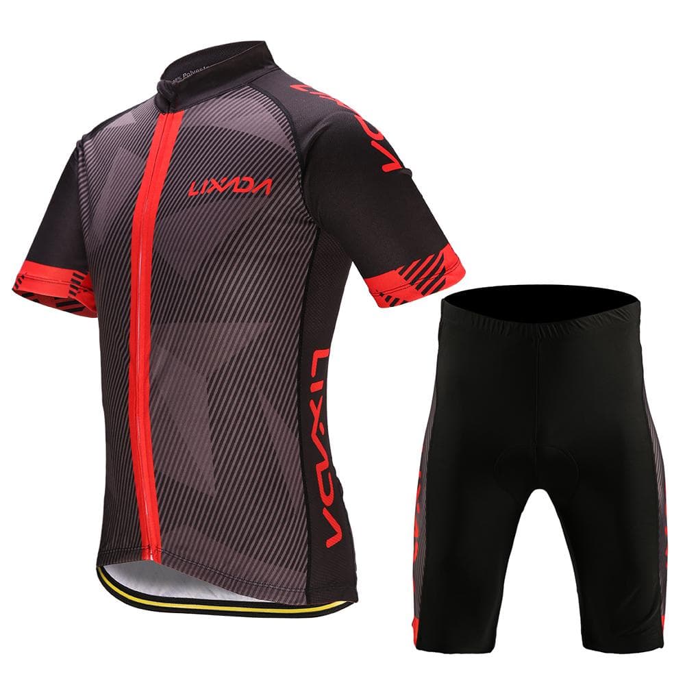 Lixada Men's Cycling Clothes Set Quick Dry Short Sleeve Bicycle Jersey XL
