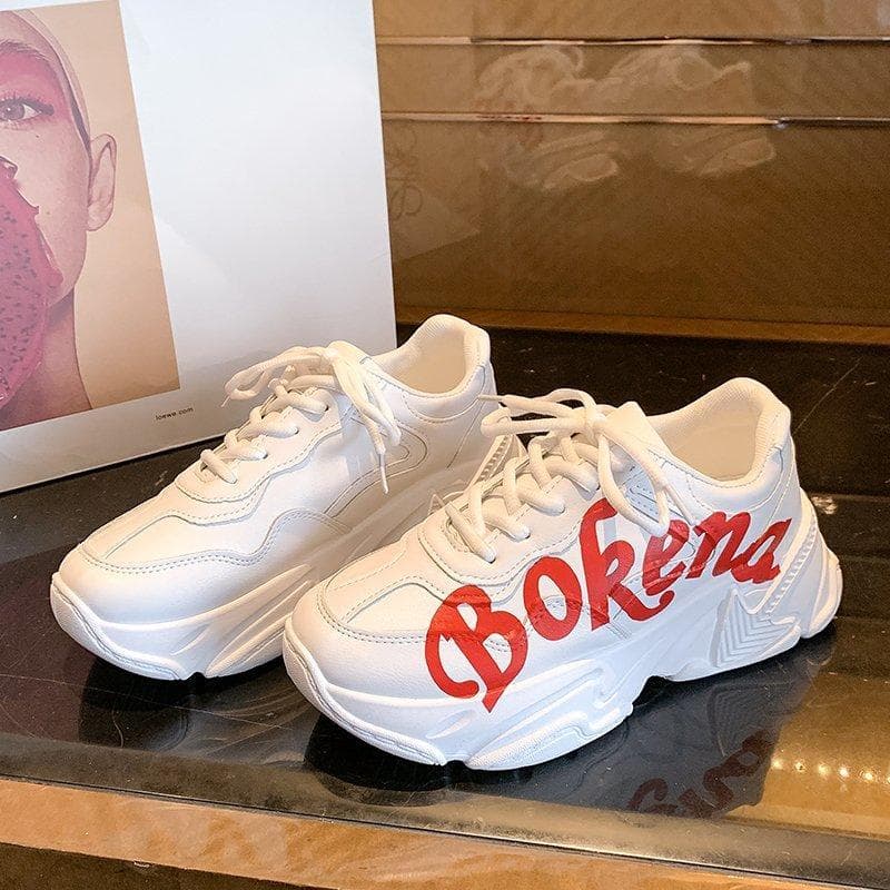 Daddy Shoes Winter Plus Velvet Small White Shoes Thick-soled Sports Shoes New Running Shoes 41