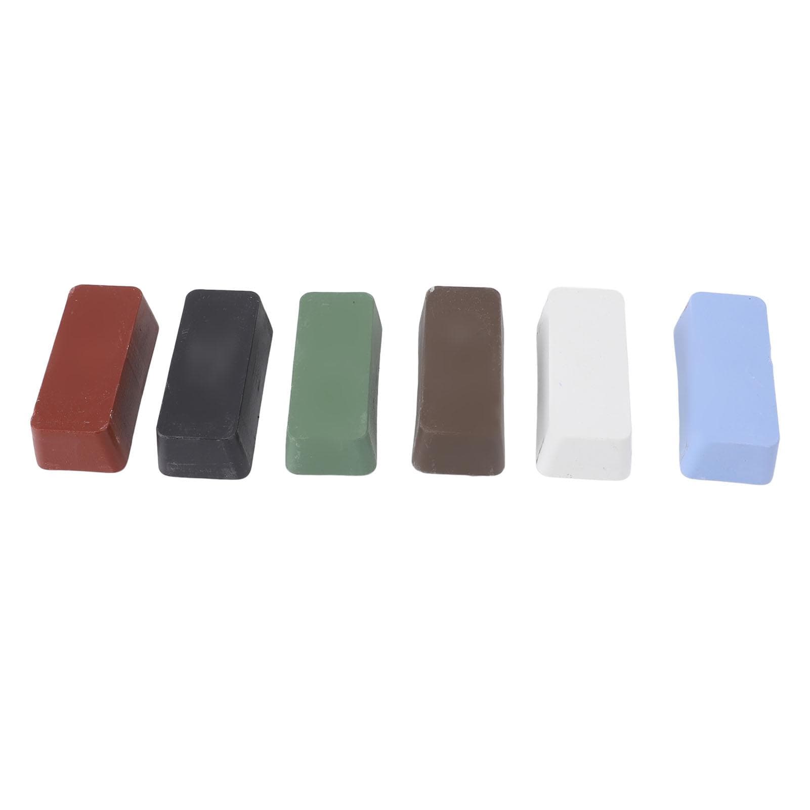 6 Pcs Metal Polishing Bar Multi Functional Solid Wax Metal Buffing Paste for Stainless Steel