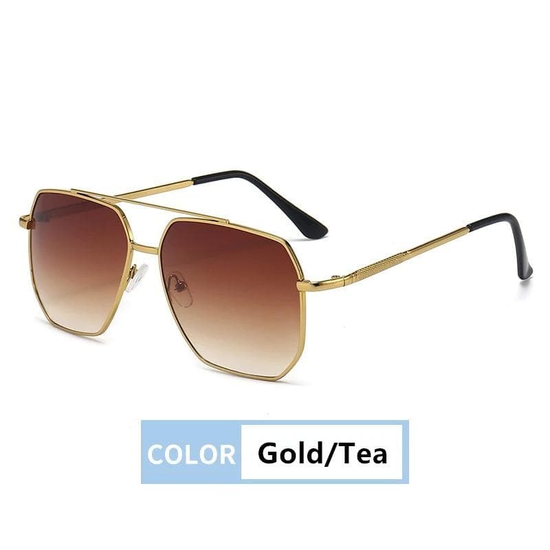Fashion Men Sunglasses Classic Pilot Metal Frame UV400 Mirror Lens Leisure Driving Fishing Business Eyewear