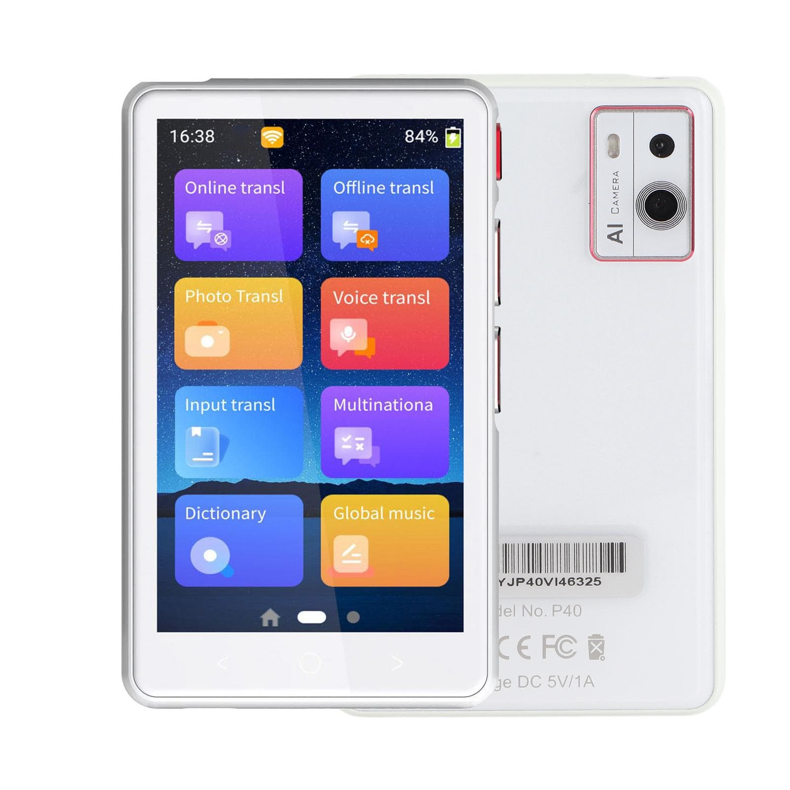 4in Simultaneous Interpretation Device 135 Languages Online 14 Offline 59 Photo Language Translator