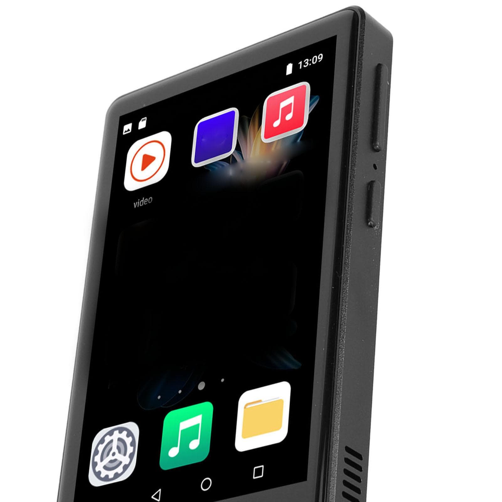 MP3 Player HiFi HD Noise Reduction 4.0 Inch Full Touch Screen Bluetooth 5.0 WiFi Music Player with 32+32GB black