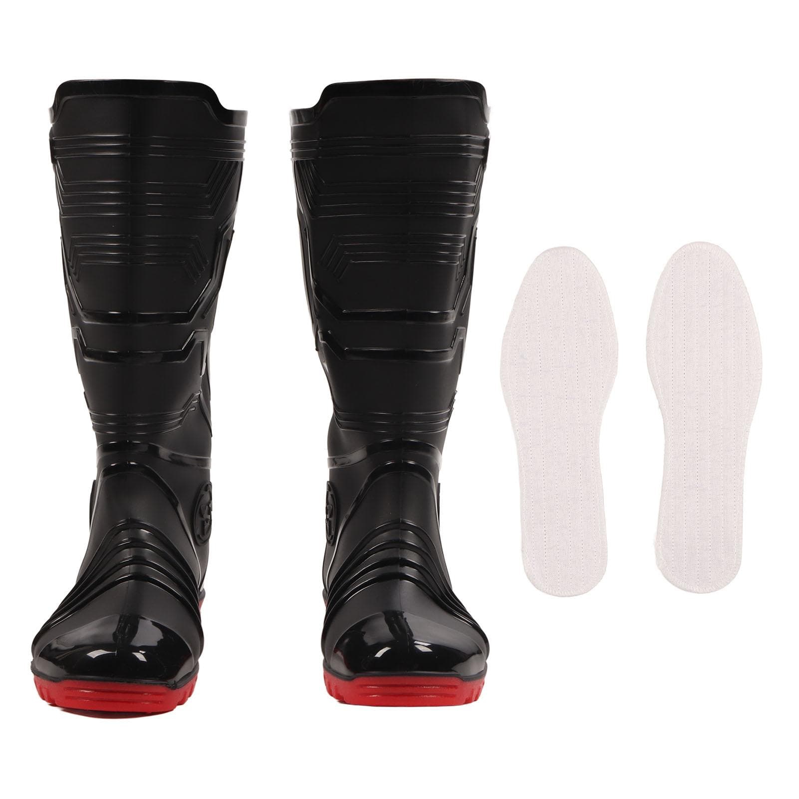 Men Rain Boots Waterproof Breathable Wear Resistant Prevent Slip Strong Grip Tall Rain Boots with 41