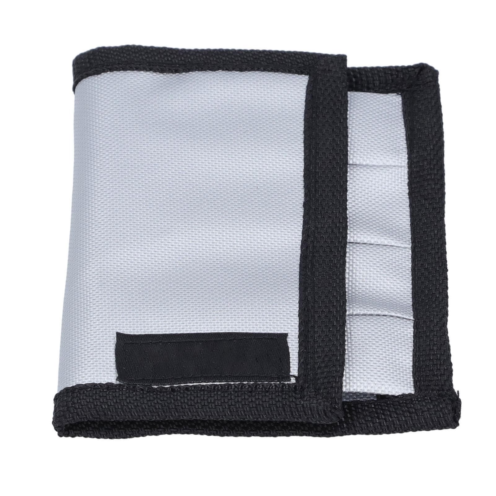 Battery Pouch Case Oxford Fabric 4 Slots Belt Loop Battery Bag Holder for Indoor Outdoor Use