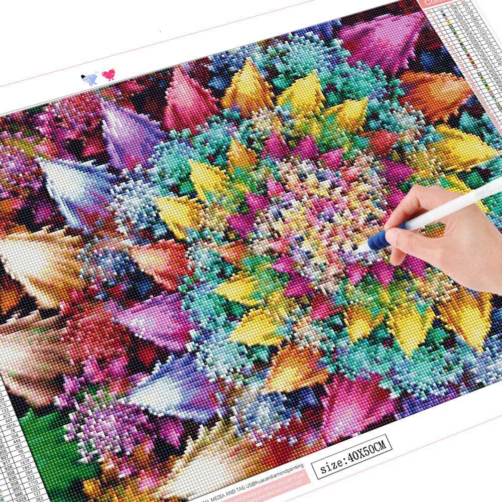 5D Diamond Painting Full Round Drill Flowers Diamond Embroidery Sale Cross Stitch 20X30CM