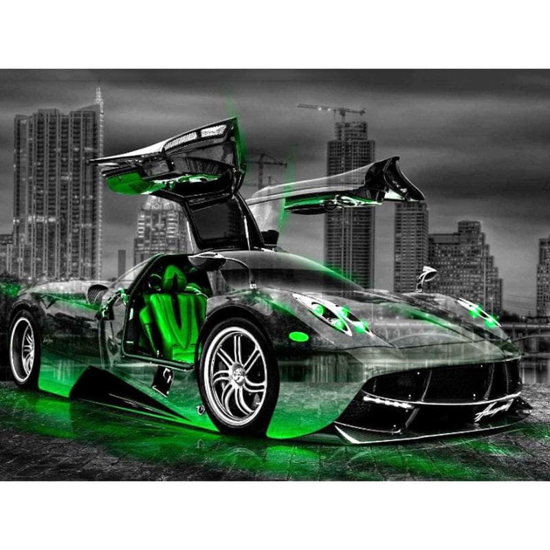 Full Round Drill Diamond Embroidery Car In The City 5D DIY Diamond Painting Cross Stitch Rhinestone 20X30CM