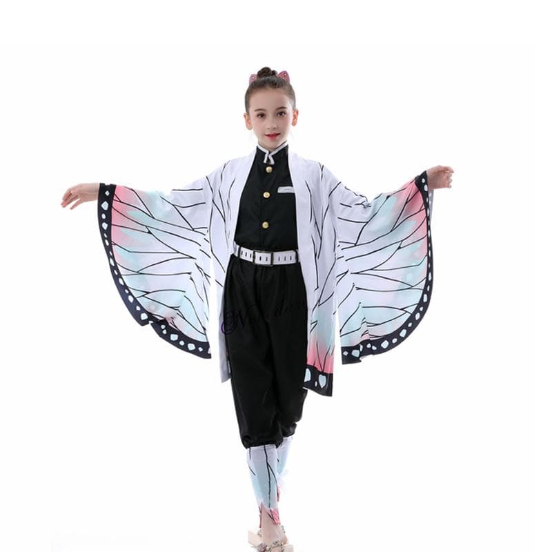 Anime Demon Slayer: Tsuyuri Kanawo Kamado Nezuko Cosplay girls and boys Kimono Role Play Costume kids Set 120cm