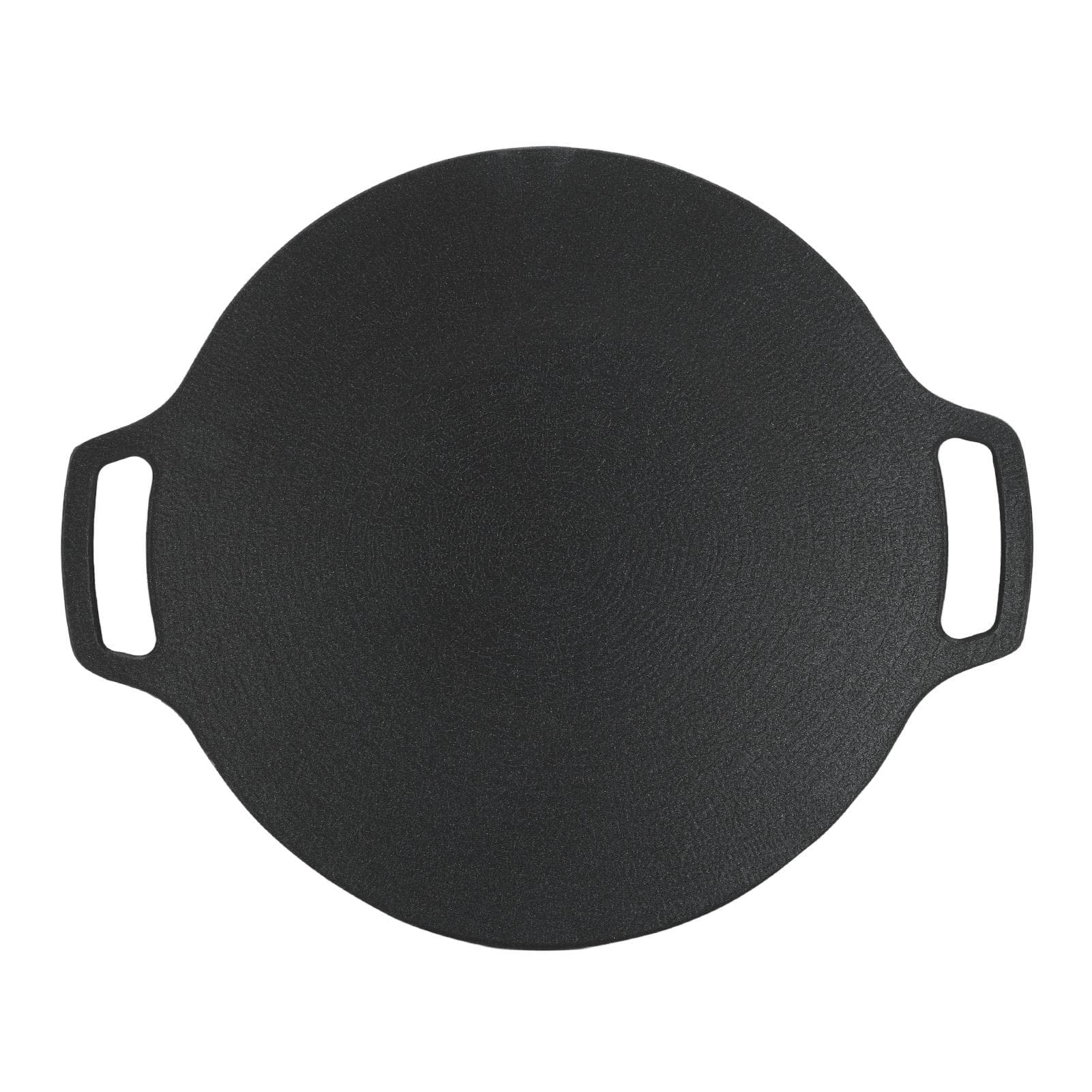 Korean Grill Pan with Non Stick 6 Layer Coating for Gas Cooker Round Double Handle BBQ Griddle for 11.4 Inch