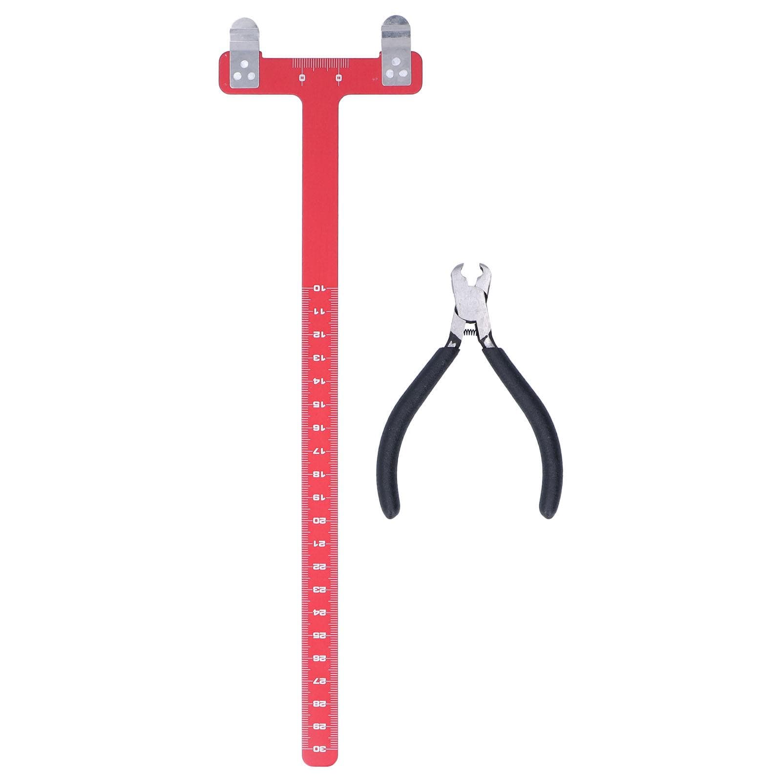 Archery Bow String Nocking Points Brass Buckle Clip Pliers T Shape Measurement Ruler Set