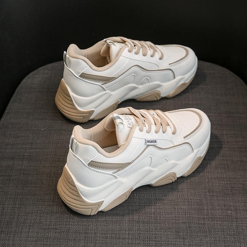 New Daddy Women's Shoes Spring Korean Version of Students All-match Sports Shoes Thick-soled Casual Sports Shoes 40