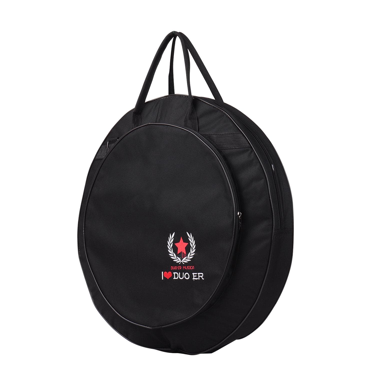 Cymbal Gig Bag Black Backpack with Double Pockets Shoulder Strap 10mm black