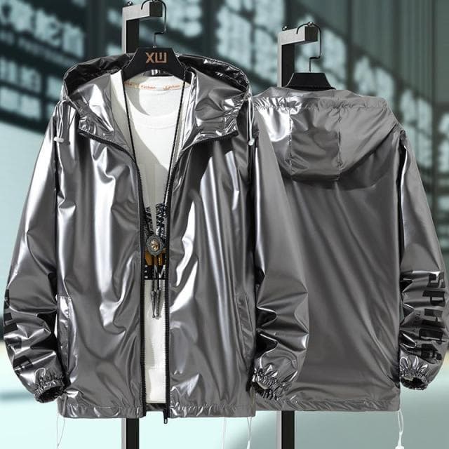 Women Clothes Hooded Zipper Bomber Jackets Outerwear Harajuku Windbreaker Coat M gray