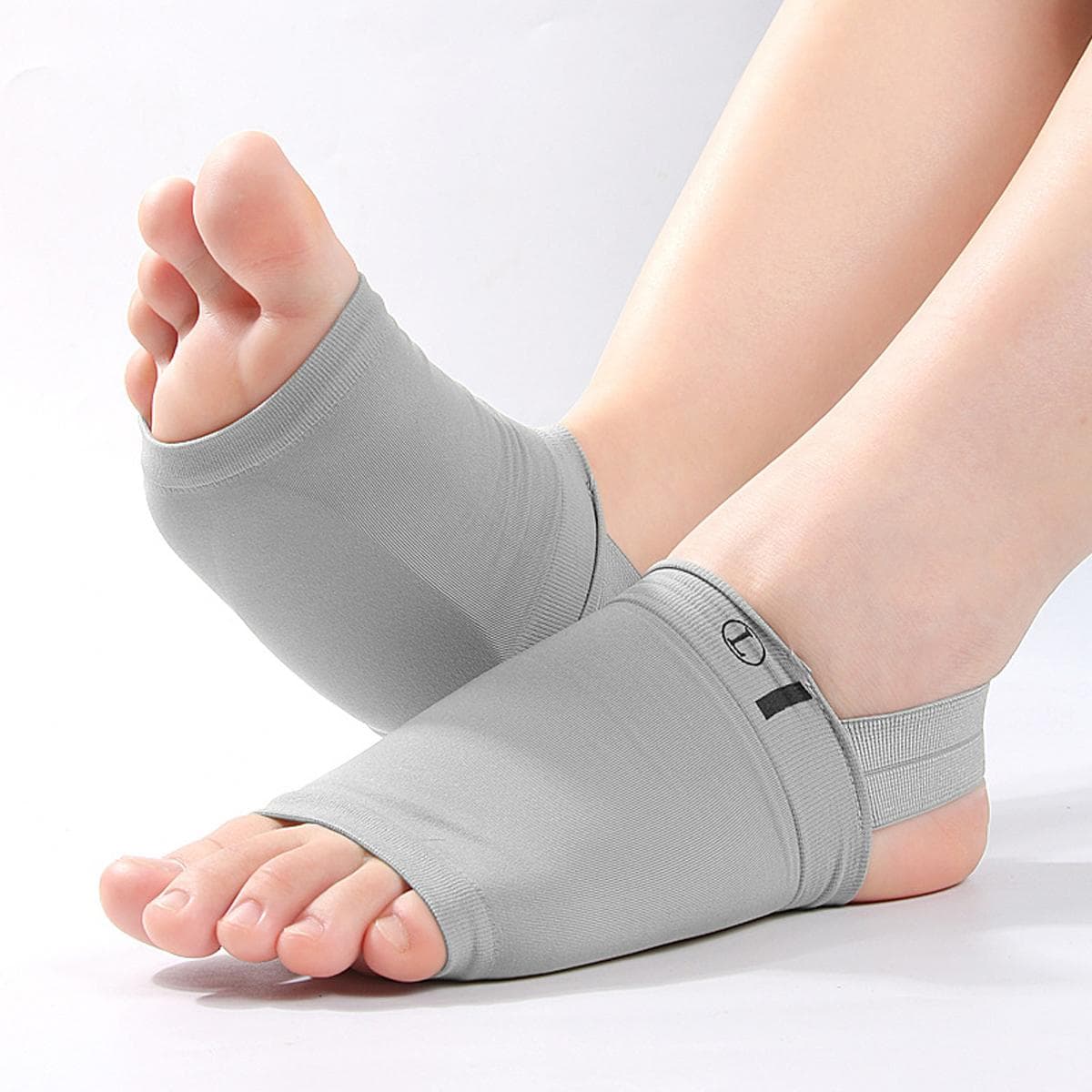 1 Pair of Arch Support Sleeves -Metatarsal Compression Brace for Flat Foot support & Plantar Fasciitis Relief MEN'S WOMEN'S free size gray