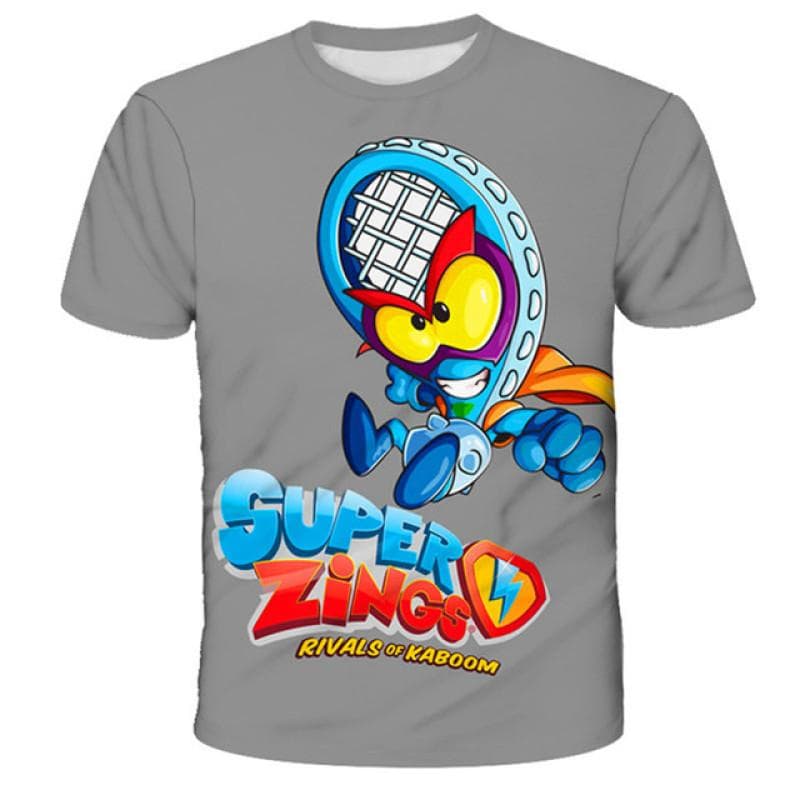 1-14 Years Super Zings Children Short Sleeve T-shirts Clothing Boys Girls Cartoon Casual Tshirts Clothes Unisex Cute Fashion Tee 140