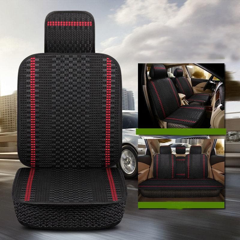 WTEMPO Four Seasons General Car Seat Cushion Summer Ice Car Cushion Seat Cover All-around Special Five-seat Standard Seat Cover Five-seater black