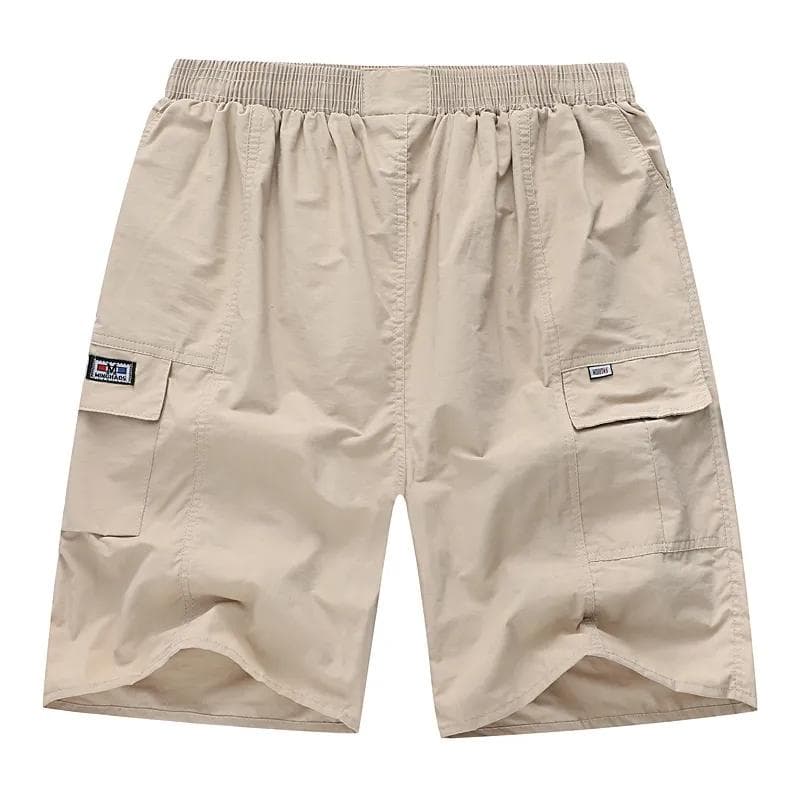 Middle-aged and Elderly Men's Shorts Loose Casual Five-point Pants Straight-leg Pants 4XL khaki