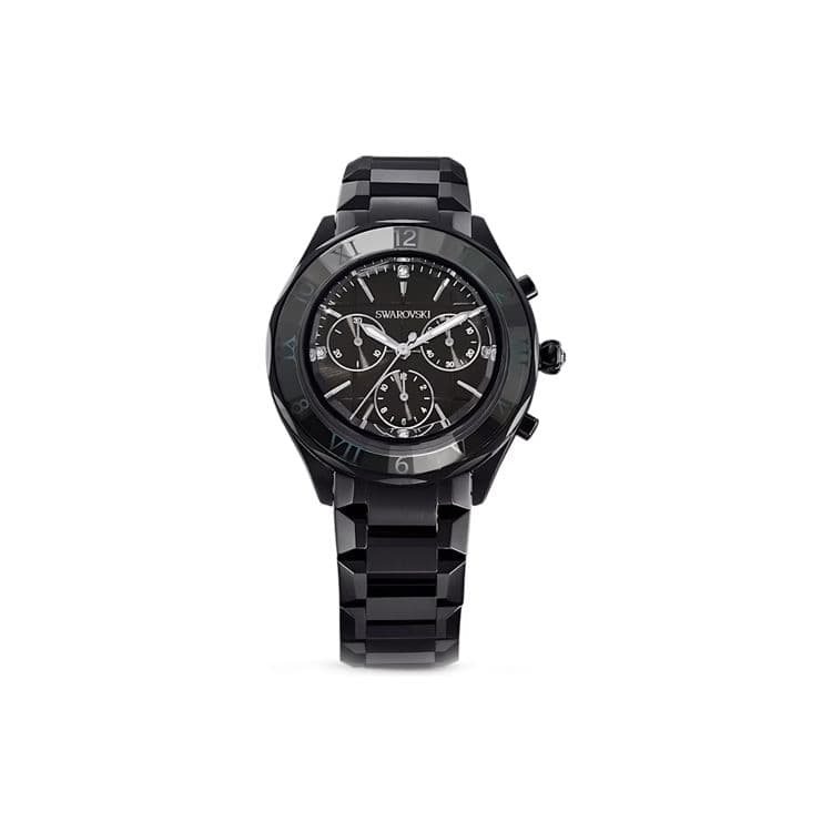 Swarovski Watch Quartz Movement Stainless Steel Band 39Mm Black Dial 50M Water Resistant Unisex watches 5641393 Black Dial