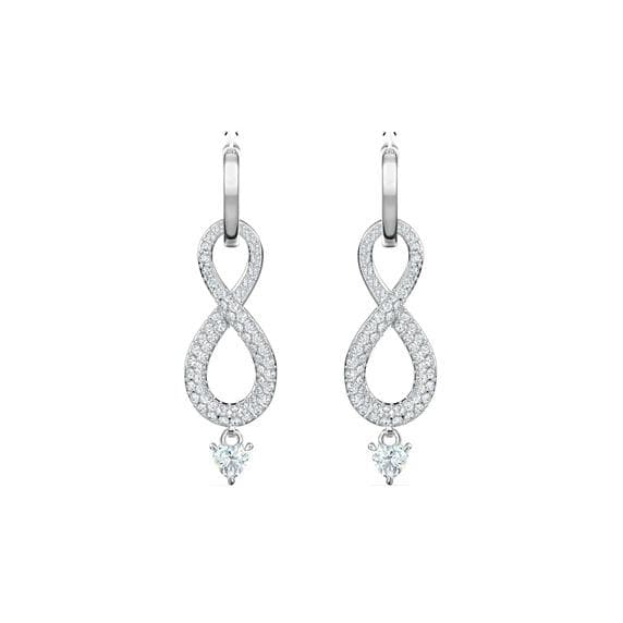 Swarovski Infinity Eternal Love Earrings Women earrings Plated-White-Gold 5520578 Box (Random Color)