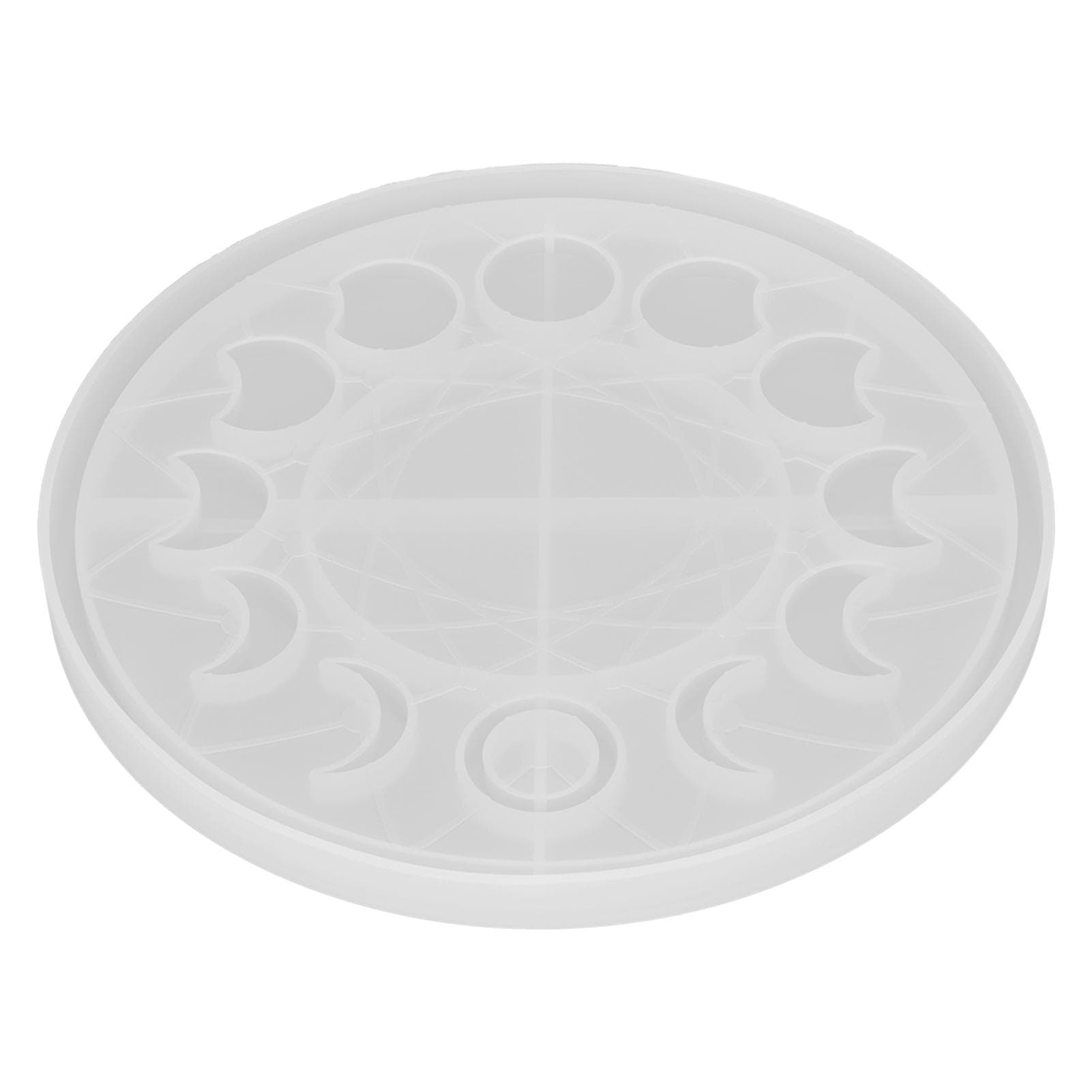 Moon Phase Tray Mold Lunar Eclipse Crescent Epoxy Resin Casting Molds for DIY Crafts Jewelry Making