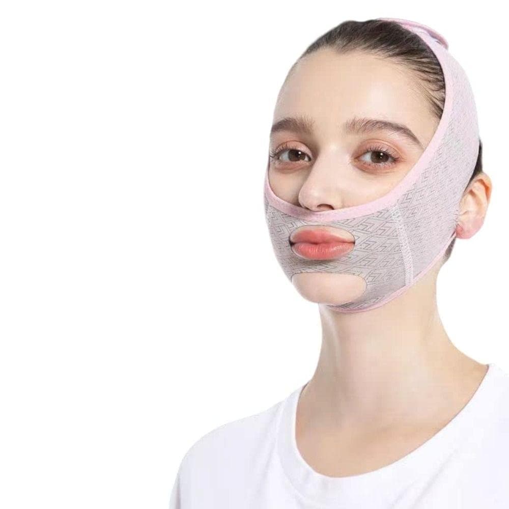 New Design Chin Up Mask V Line Shaping Face Masks Face Sculpting Sleep Mask Facial Slimming Strap Face Lifting Belt pink
