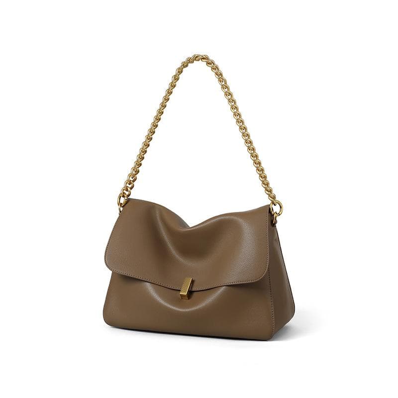 Bag Women's Crossbody Bag Tote Women's Bag Spring Summer Large Capacity Bag Leather Underarm Bag khaki