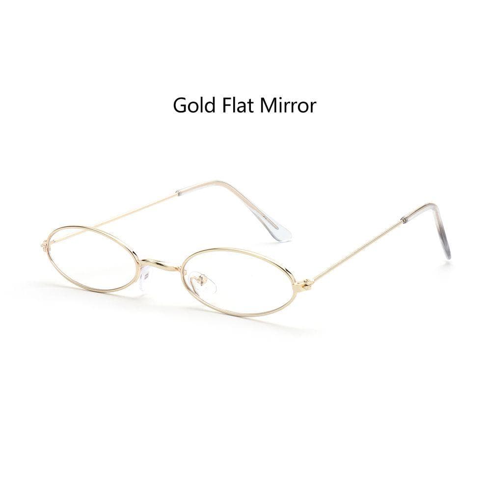 Retro Small Oval Sunglasses Vintage Shades Sunglasses Women 2023 for Men Women Eyeglasses 90s Street Style Sun Glasses