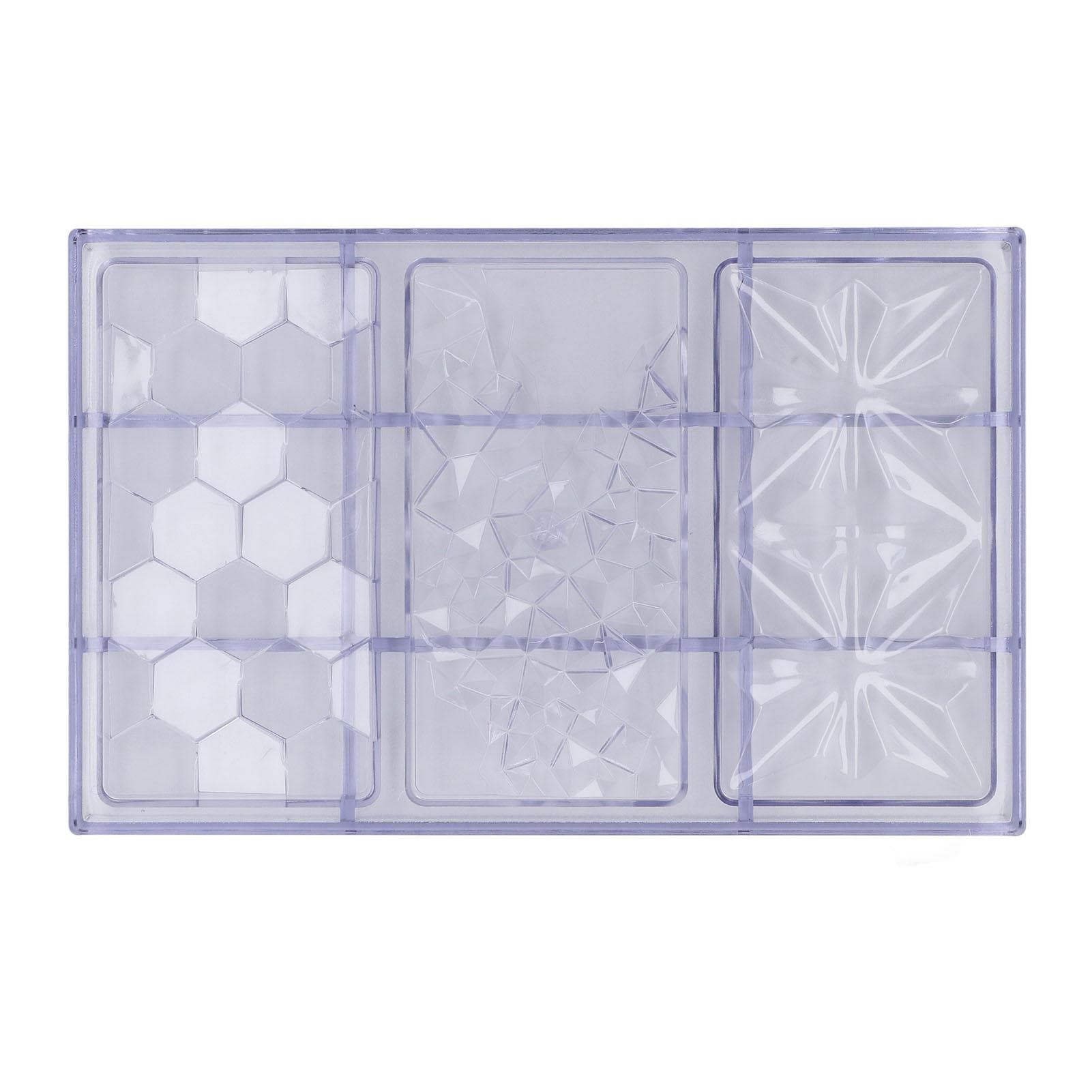 3 in 1 Chocolate Bar Molding Polycarbonate Standard Chocolate Bar Making Template for Home L(for 6.5-9kg)
