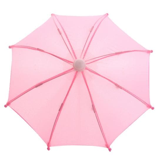Accessory Rain Mini Solid Umbrella Play Toy Girls Doll Color Beads Kids Gift Toys Hobbies pink