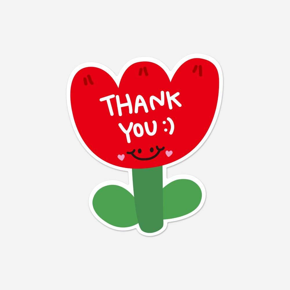 30pcs Flower Shaped Pink Thank You Thank You for The Copperplate Paper Gift Packaging Card Holiday Wedding Decoration Card red