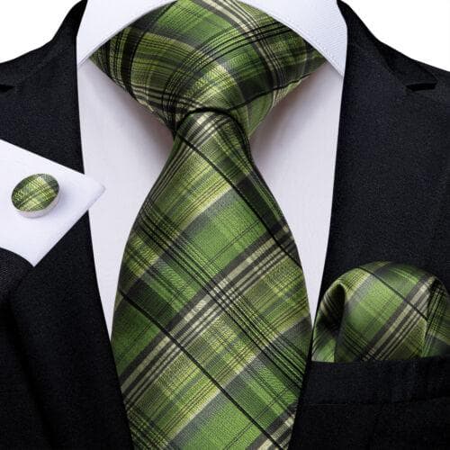DiBanGu Red Blue Gold Gray Mens Silk Stripped Woven Tie Necktie Hanky Cufflinks N-7640