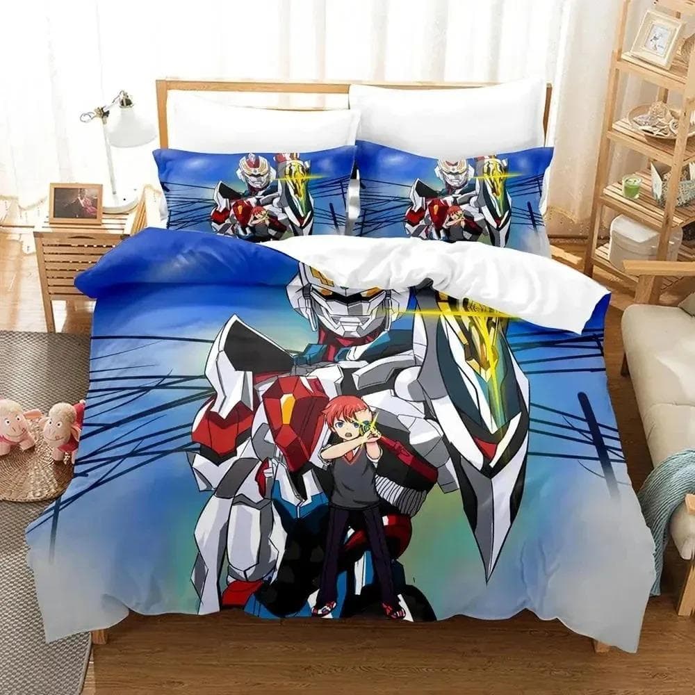 Anime SSSS.GRIDMAN Bedding Set Duvet Cover Bed Set Quilt Cover Pillowcase Comforter king Queen Size Boys Adult Bedding Set 70x133cm 2pcs