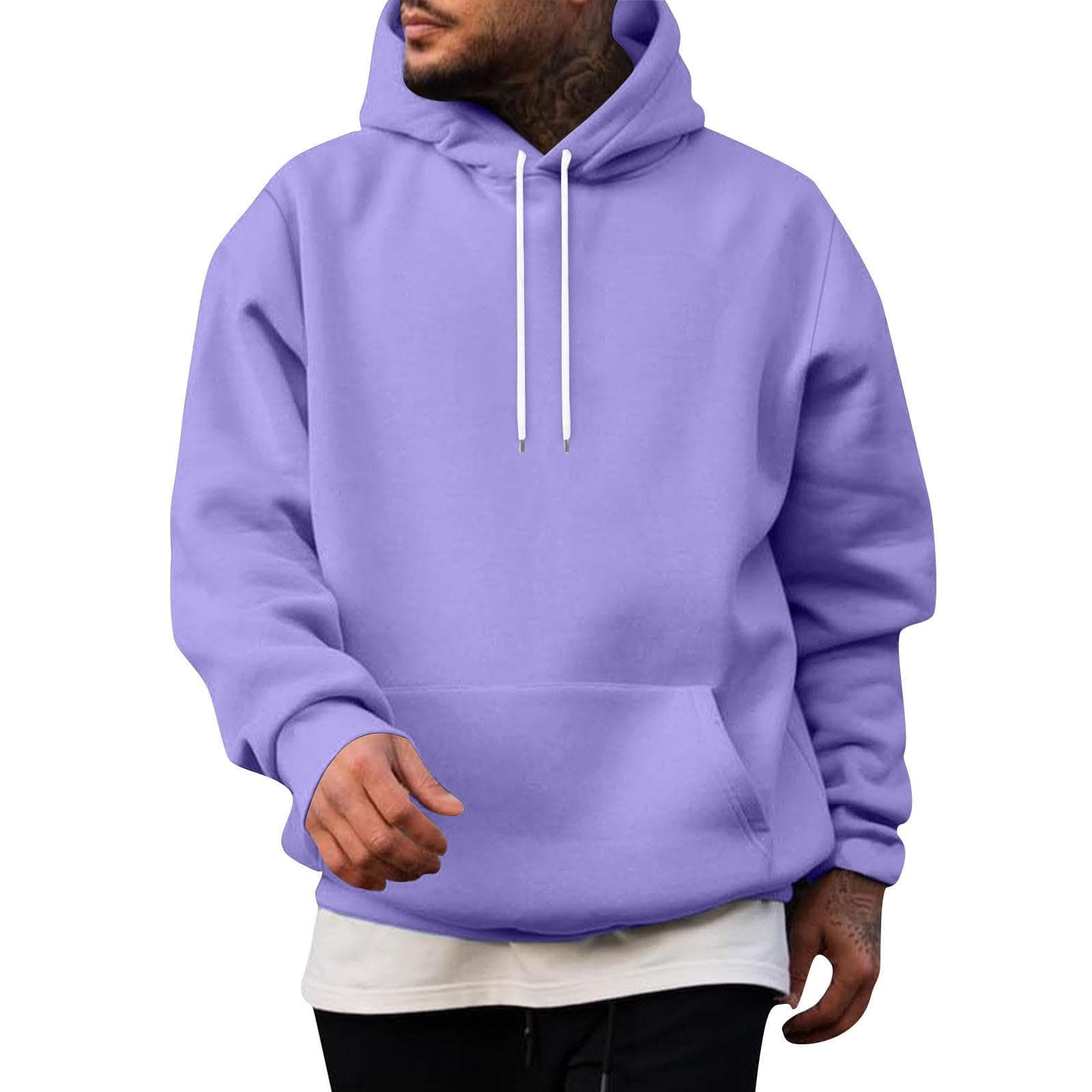 Hooded Sports Tracksuit Unisex Running Outfits Long Sleeve Pullover Hoodies Sweatshirt XXXXL purple
