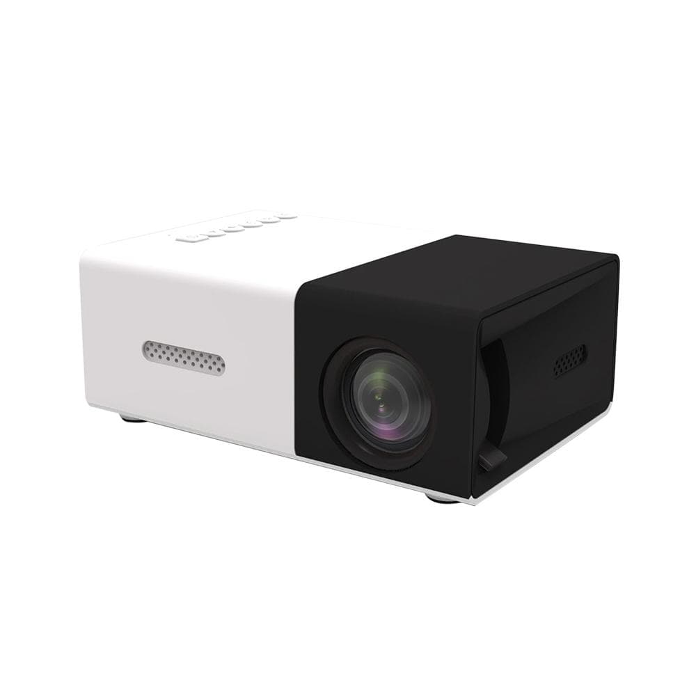 Mini Projector Audio HD USB Mini Projector Support 1080P Home Media Player Home Theater Cinema EU plug black