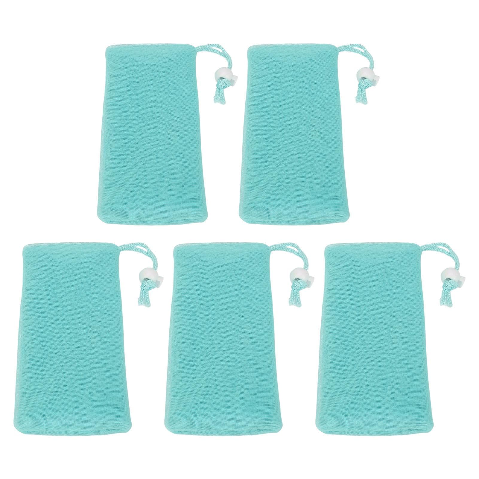Mesh Soap Pouch Exfoliating Soft Drawstring Design Saver Bag Soap Foam Net for Body Facial Cleaning