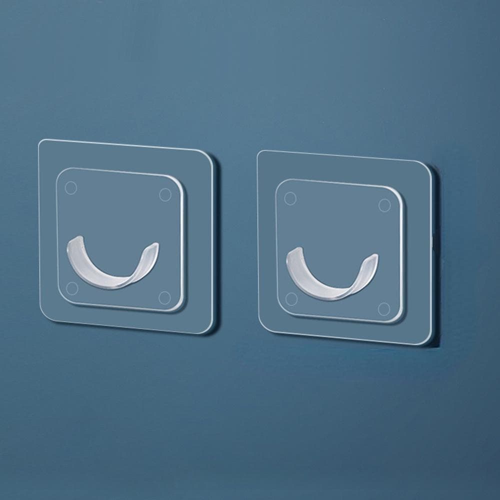 2pcs/set Curtain Rod Bracket Holders Hooks Self-adhesive Rod Holder Clothes Rail Bracket Accessories 2pcs