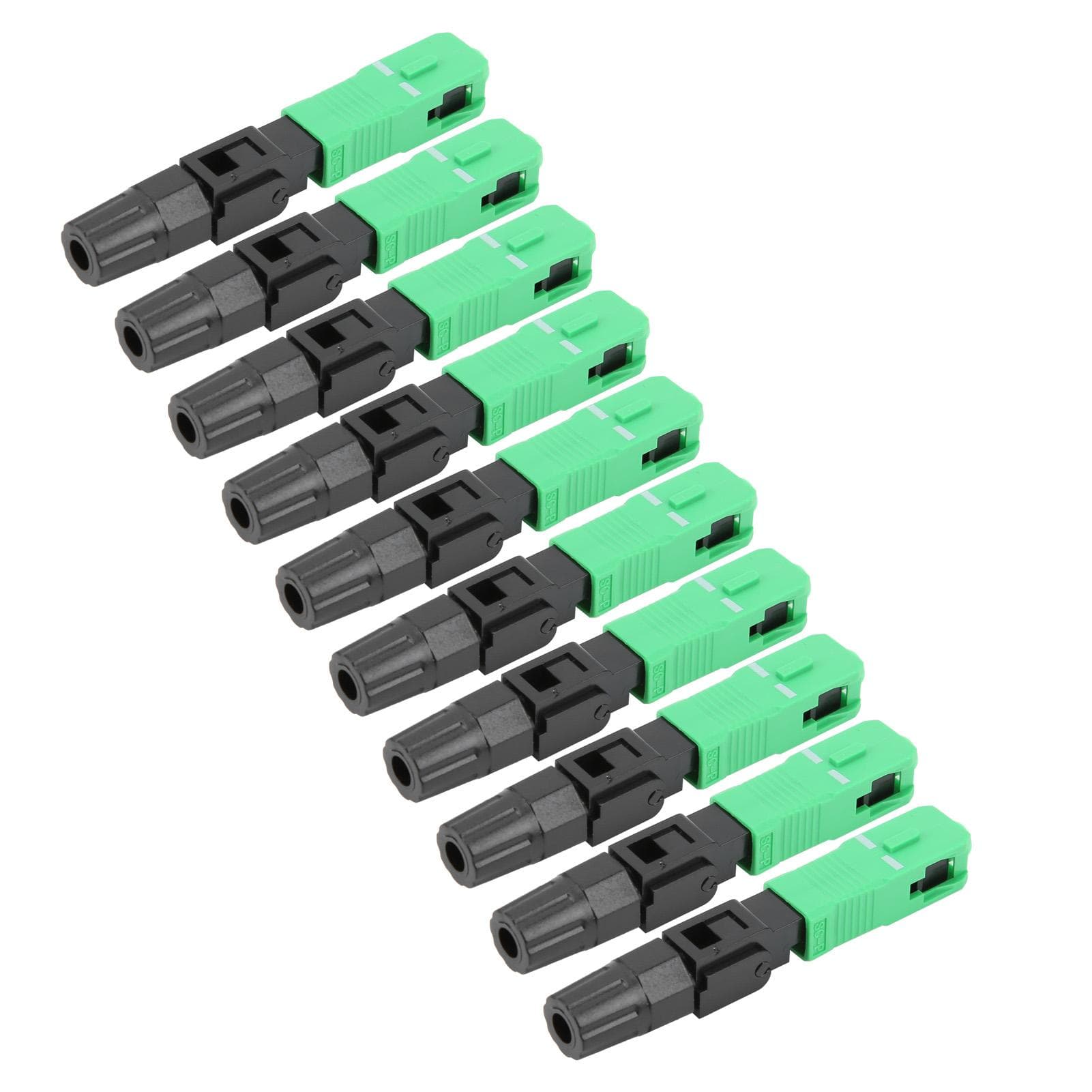 50Pcs Fiber Optic Fast Connector Adapter SCAPCC for Optical Fiber Communication Green