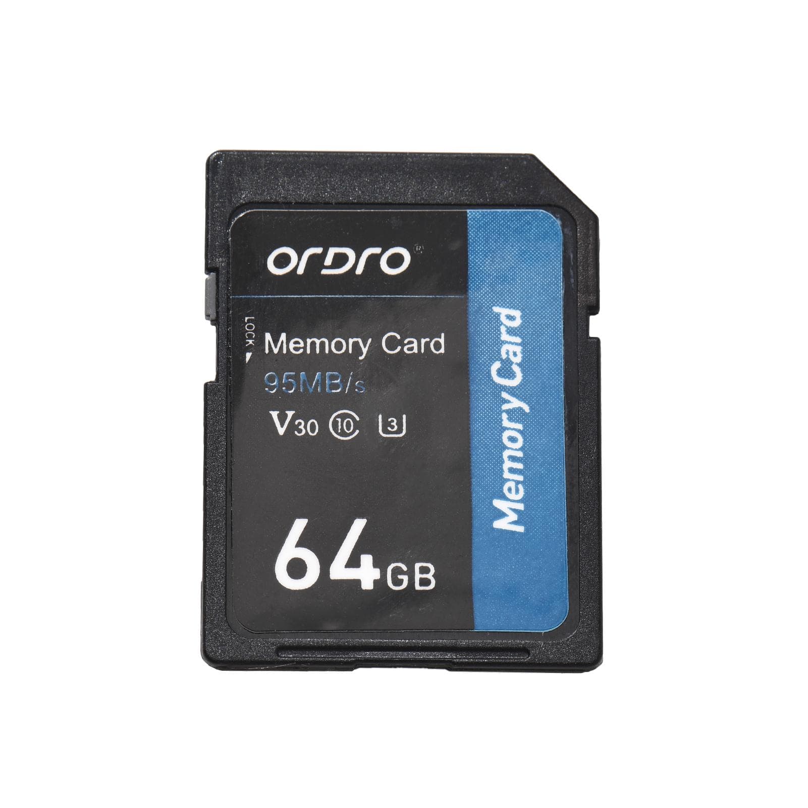 ORDRO 64GB Memory Card V30 Class 10 SD Card 95MB/s High Speed for Digital Video Cameras Camcorders black