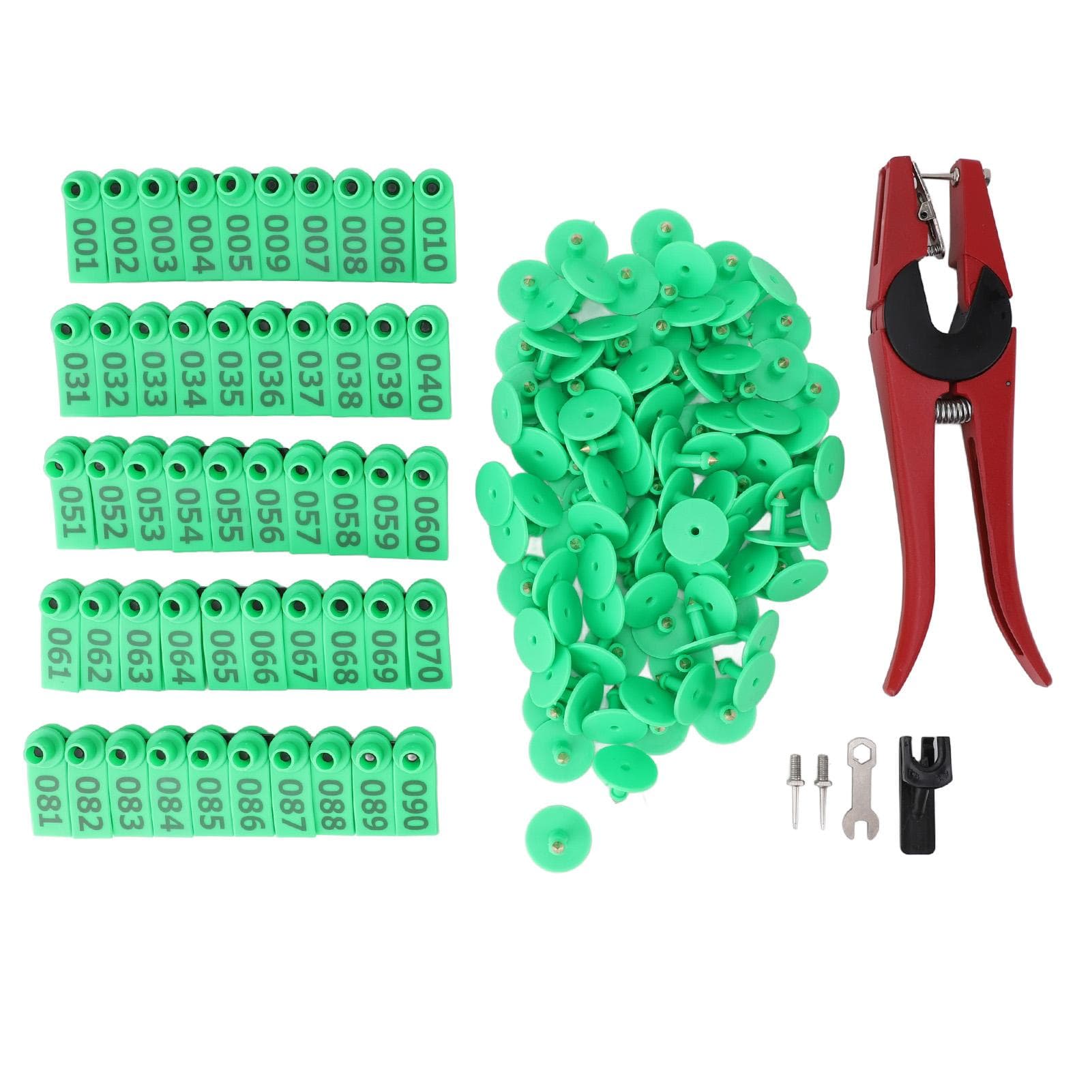 Ear Tag and Pliers Set Livestock Ear Tag Applicator and Bright Colors Cattle Ear Tags for Farm