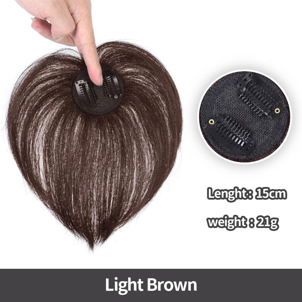 Wigs increase the amount of hair on the top of the head to cover the white hair wig straight hair