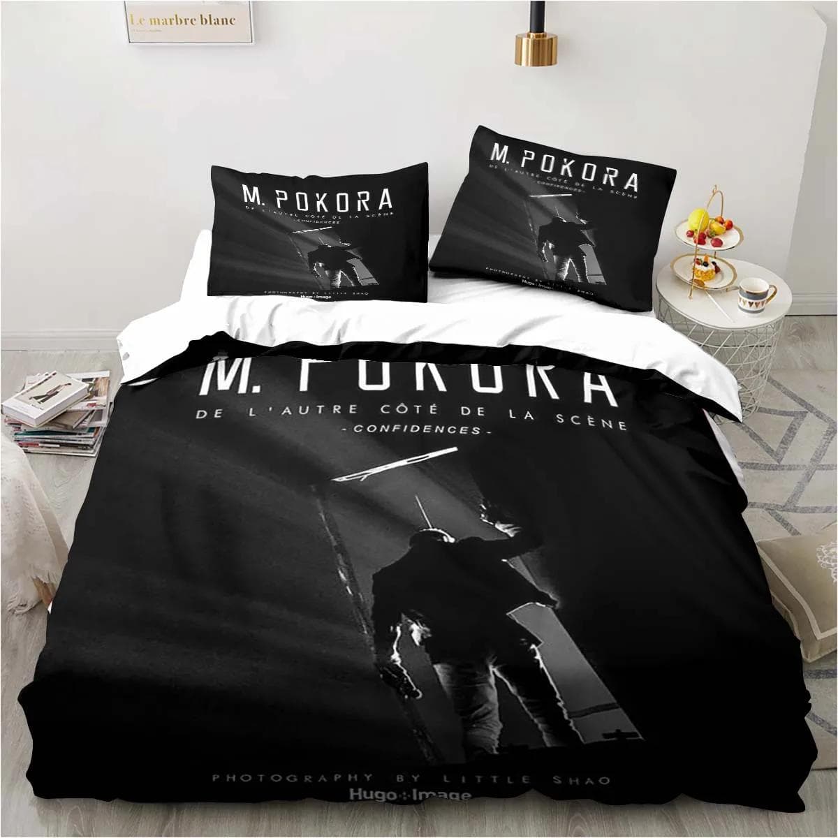 3D Print Singer M. Pokora Bedding Set Duvet Cover Comforter Bed Set Quilt Cover Pillowcase,King Queen Twin Size Boys Girls Adult EU Twin 135x200cm