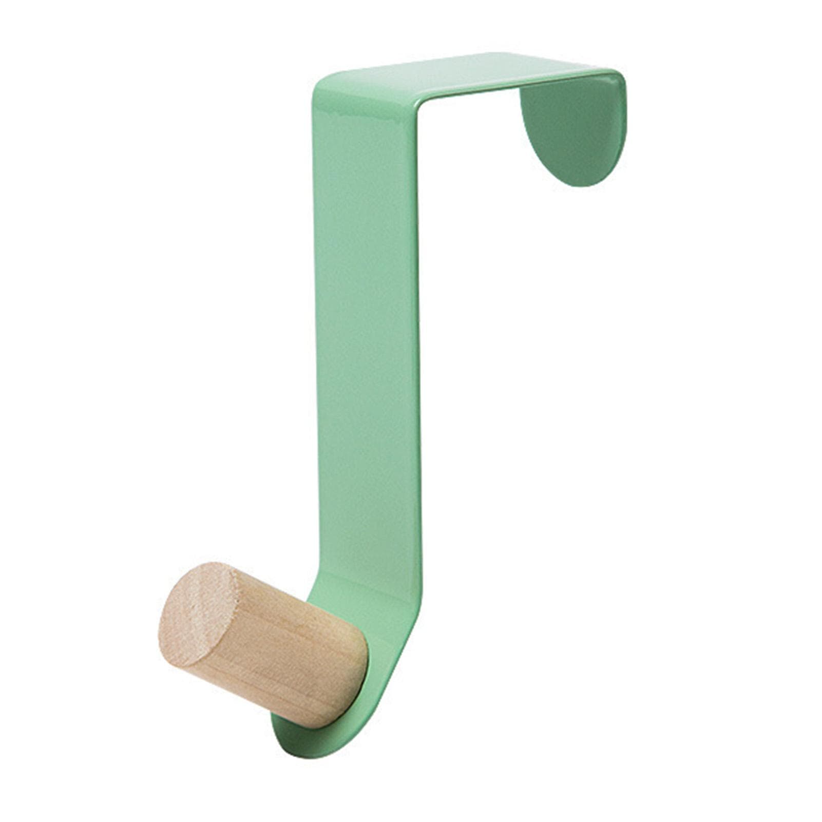 Over The Door Hooks Strong Load Bearing Capacity Space Saving Metal Door Hanger Hooks with Wooden