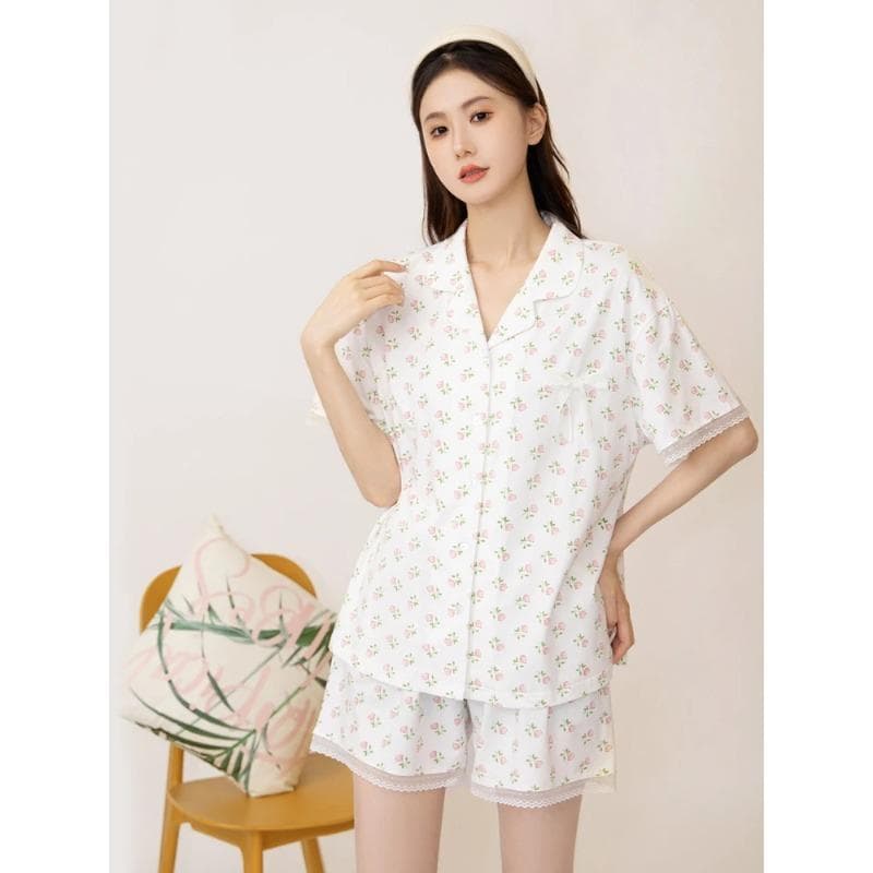 Pajamas for Women, All Cotton Loose Rustic Style, Comfortable Casual At Home, Pure Cotton Can Be Worn Externally for Home Wear XXL white