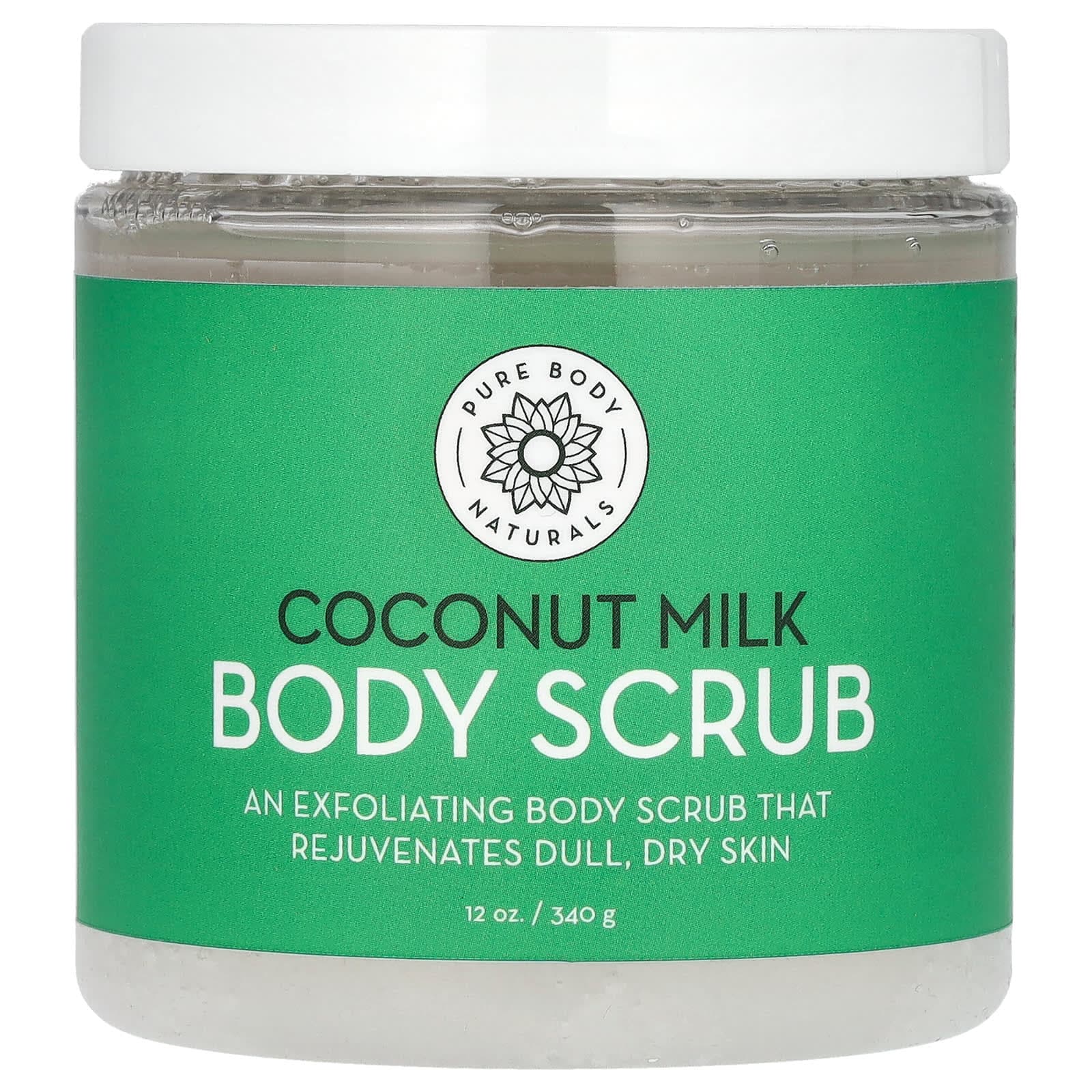 Pure Body Naturals, Coconut Milk Body Scrub, 12 oz (340 g)
