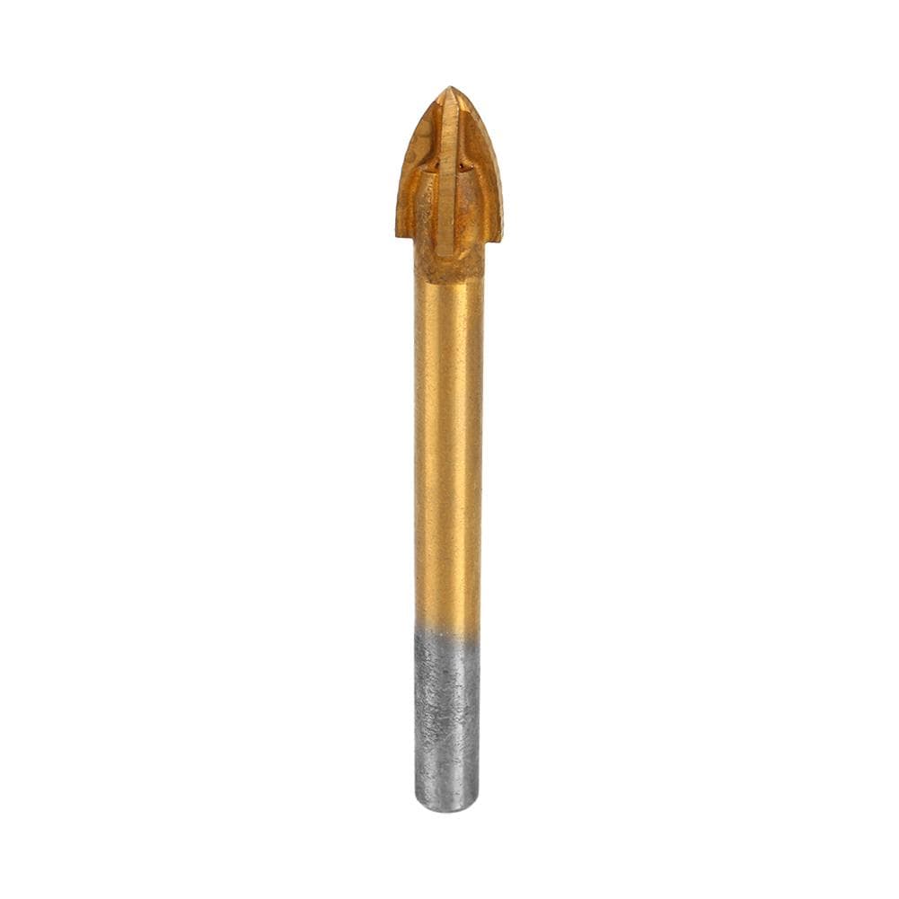 10mm Carbide Glass Drill Bit Set Titanium Coated W 4 Cutting Edges Cross Spear Head Tools
