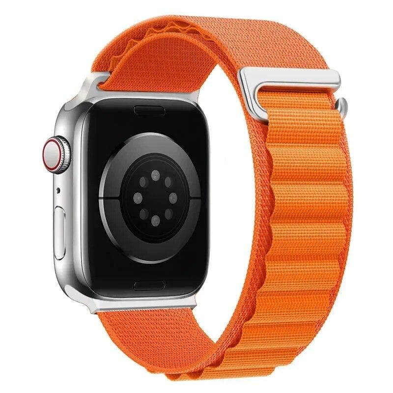 Alpine Loop Strap for Apple Watch Ultra Band 49mm 45mm 44mm 42mm 41mm 40mm Metal C-Hook Bracelets iwatch SE series 9 8 7 6 5 4 3 42mm 44mm 45mm 49mm orange
