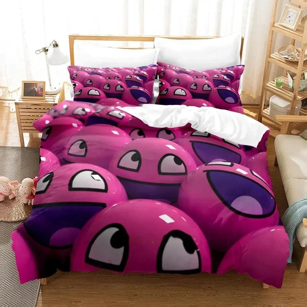 Cartoon Smiley Bedding Set Duvet Cover Bed Set Quilt Cover Pillowcase Comforter king Queen Size Boys Adult Bedding Set 70x133cm 2pcs