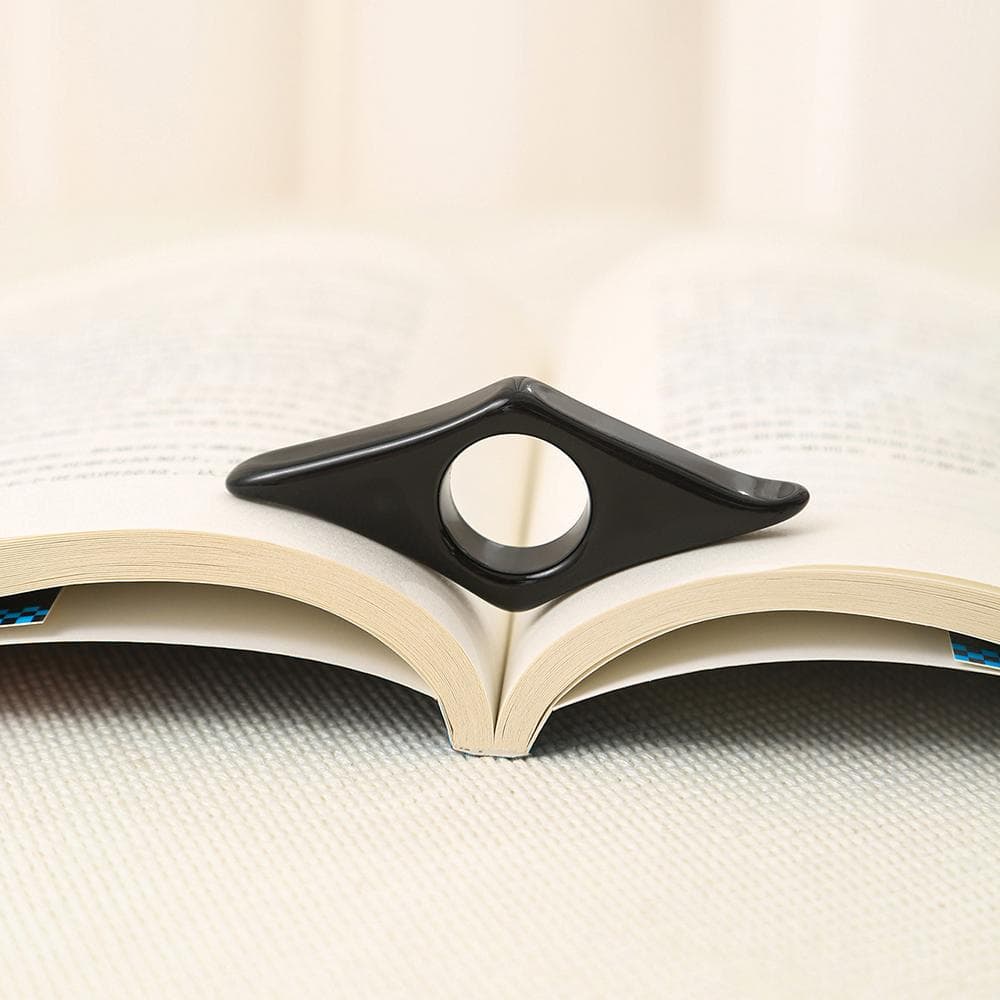1Pc Thumb Book Support Book Page Holder Convenient Bookmark Book Thumb Holder For Library Student Reading School Office Supplies black