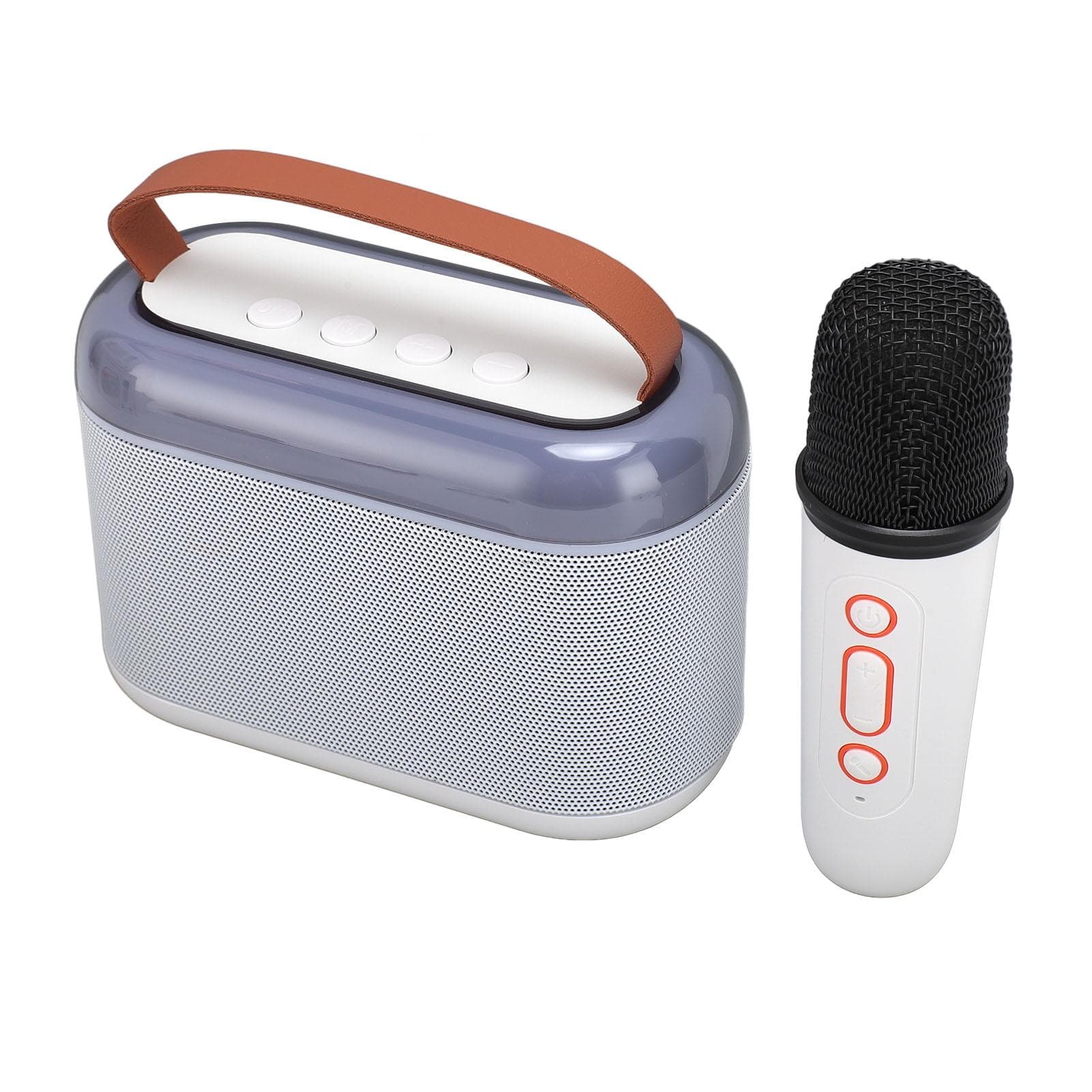 Karaoke Machine RGB Lights Portable Bluetooth Speaker with 1 Wireless Microphones Singing Machine