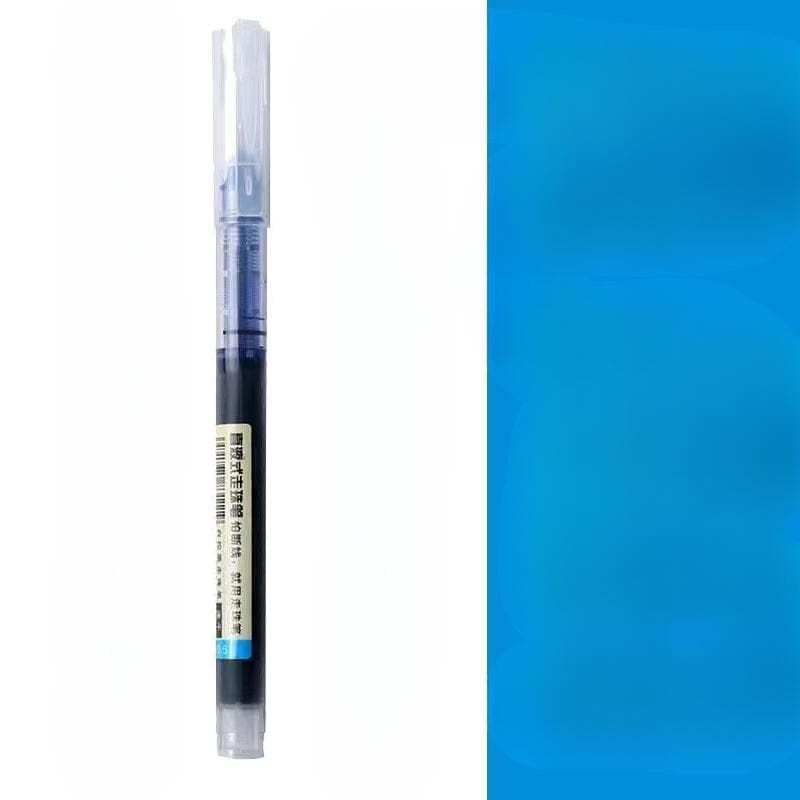 10-1Pcs/set High Quality Needle Type Gel Pens Straight Liquid Ballpoint Pen Kawaii Stationery School Office Supplies Writing 10Pcs blue