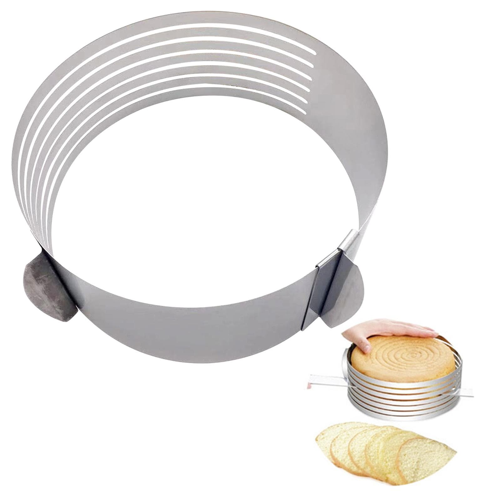 6-8 Inch Cake Cutter Slicer Stainless Steel Adjustable Layered Cake Cutter Slicer Mousse Cake Type 1